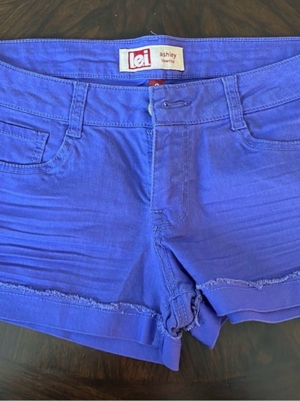 lei Ashley Lowrise Women's Bright Purple Jean Shorts
